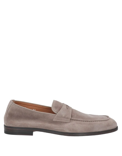 Shop Doucal's Loafers In Light Grey