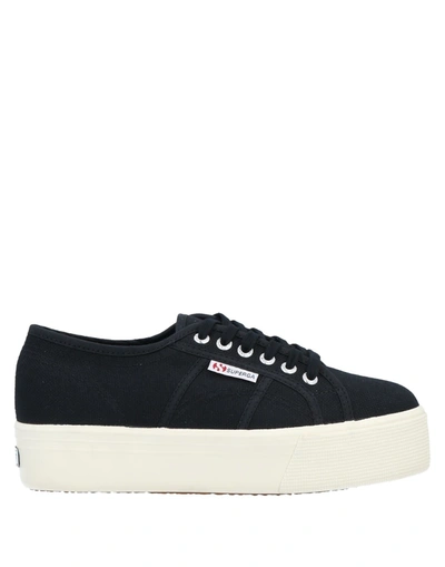 Shop Superga Woman Sneakers Black Size 6 Textile Fibers