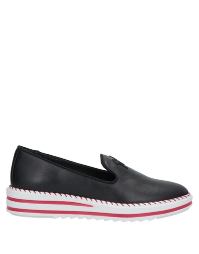 Shop Giuseppe Zanotti Woman Loafers Black Size 5 Soft Leather