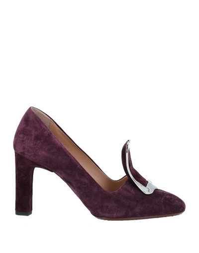 Shop Santoni Edited By Marco Zanini Woman Loafers Deep Purple Size 6.5 Soft Leather