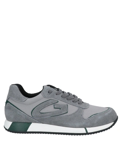 Shop Alberto Guardiani Man Sneakers Grey Size 12 Soft Leather, Textile Fibers