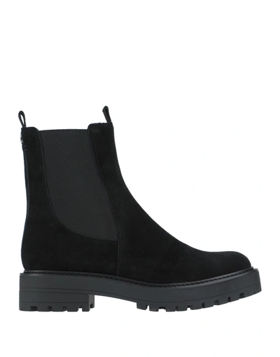 Shop Sam Edelman Woman Ankle Boots Black Size 10 Soft Leather, Textile Fibers