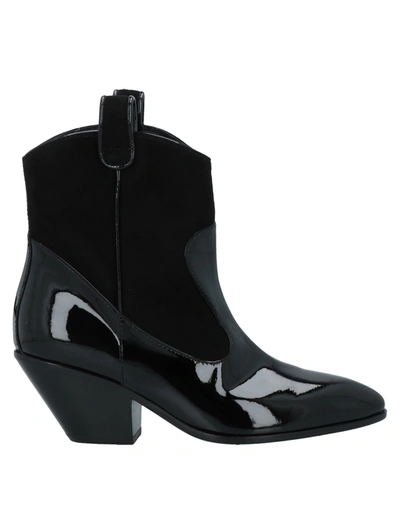Shop Giuseppe Zanotti Woman Ankle Boots Black Size 6 Leather