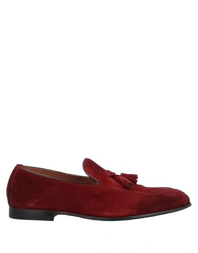 Shop Doucal's Man Loafers Brick Red Size 8 Leather