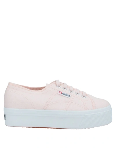 Shop Superga Woman Sneakers Light Pink Size 5 Textile Fibers