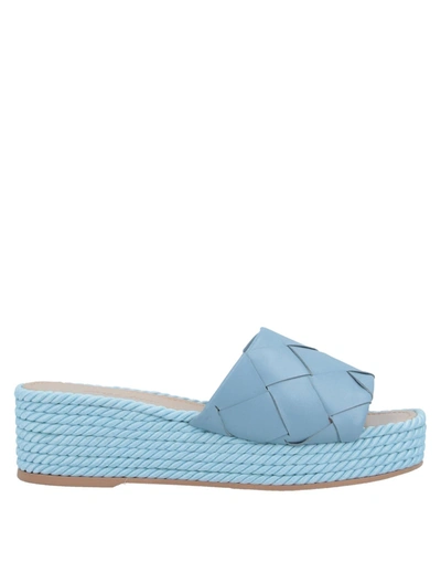 Shop Carpe Diem Woman Sandals Azure Size 11 Soft Leather In Blue