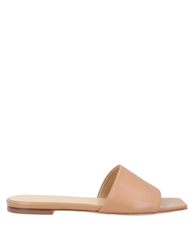 Shop Aeyde Sandals In Camel