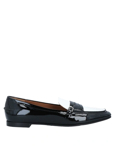 Shop Emporio Armani Woman Loafers Black Size 6.5 Calfskin