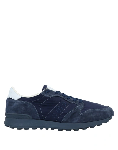 Shop Cafènoir Man Sneakers Midnight Blue Size 7 Soft Leather, Textile Fibers