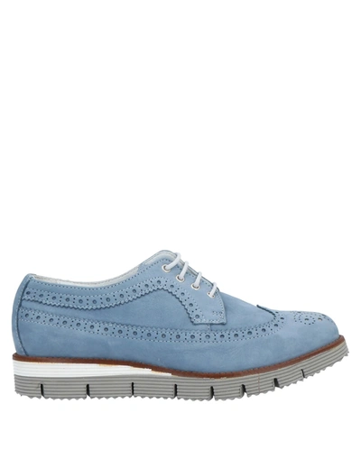 Shop Tyko Lace-up Shoes In Sky Blue
