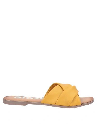 Shop Gioseppo Woman Sandals Yellow Size 6.5 Soft Leather
