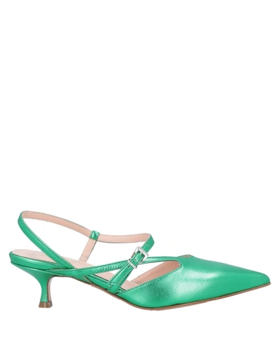 Shop Anna F . Woman Pumps Emerald Green Size 8.5 Soft Leather