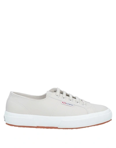 Shop Superga Woman Sneakers Light Grey Size 10.5 Soft Leather
