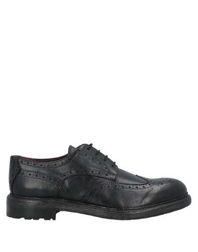 Shop Crispiniano Man Lace-up Shoes Black Size 9 Soft Leather