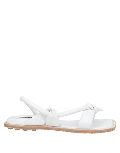 Shop Malloni Sandals In White