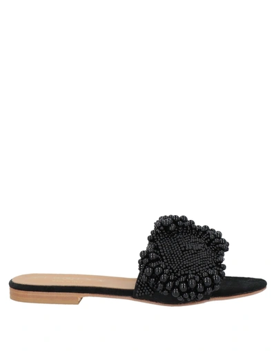 Shop Fiorina Pearly  White Woman Sandals Black Size 6 Textile Fibers, Plastic