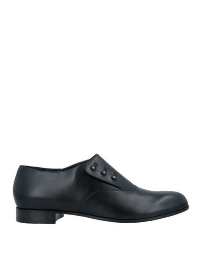 Shop Giorgio Armani Woman Loafers Black Size 8 Calfskin