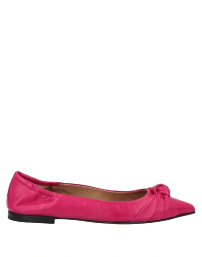 Shop Pomme D'or Ballet Flats In Fuchsia