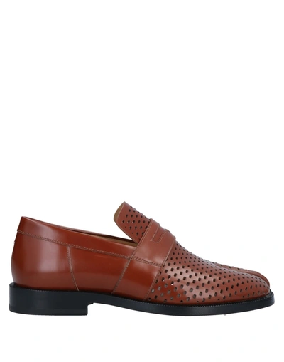 Shop Maison Margiela Loafers In Brown