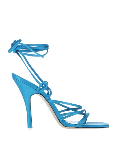 Shop Attico Sandals In Azure