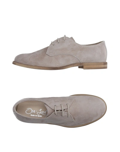 Shop Oca-loca Lace-up Shoes In Light Grey