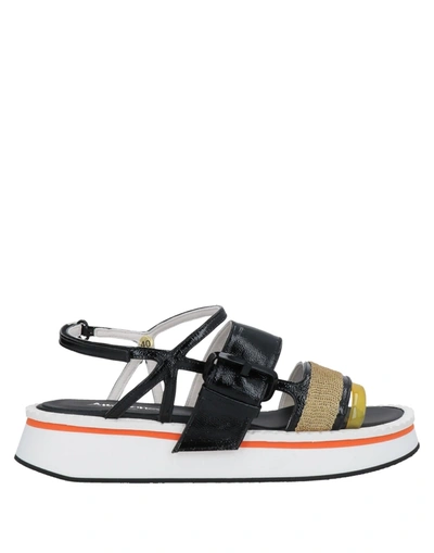 Shop Amimanera Venezia Sandals In Black