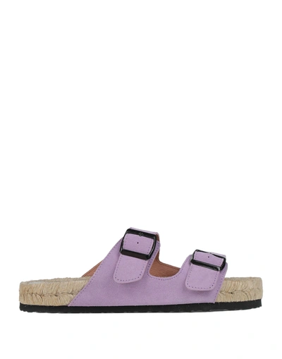 Shop Manebi Manebí Woman Espadrilles Lilac Size 6 Soft Leather In Purple