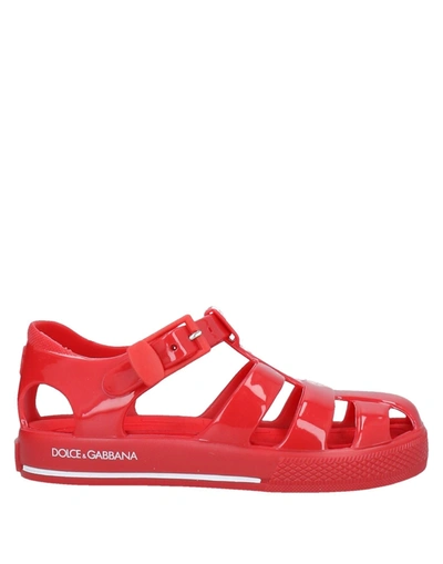 Shop Dolce & Gabbana Toddler Boy Sandals Red Size 9.5c Pvc - Polyvinyl Chloride