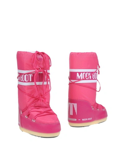 Shop Moon Boot Knee Boots In Fuchsia