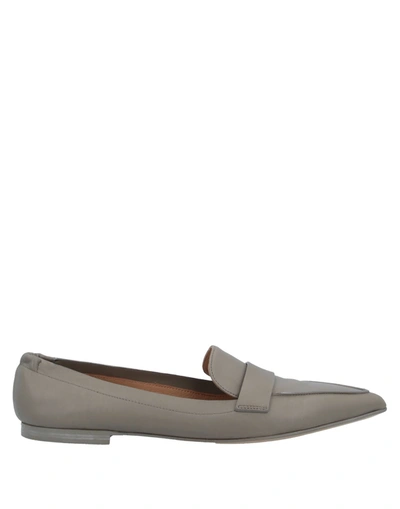 Shop Pomme D'or Woman Loafers Dove Grey Size 5 Soft Leather