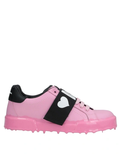 Shop Dolce & Gabbana Toddler Girl Sneakers Pink Size 9.5c Calfskin
