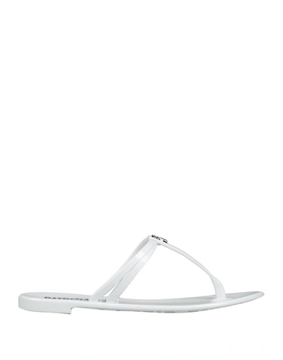 Shop Patrizia Pepe Woman Toe Strap Sandals White Size 7 Pvc - Polyvinyl Chloride