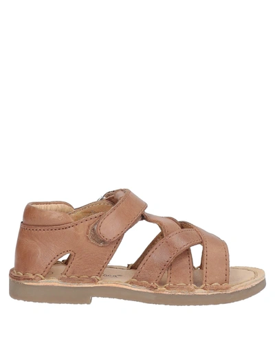 Shop Oca-loca Toddler Boy Sandals Light Brown Size 9.5c Soft Leather In Beige