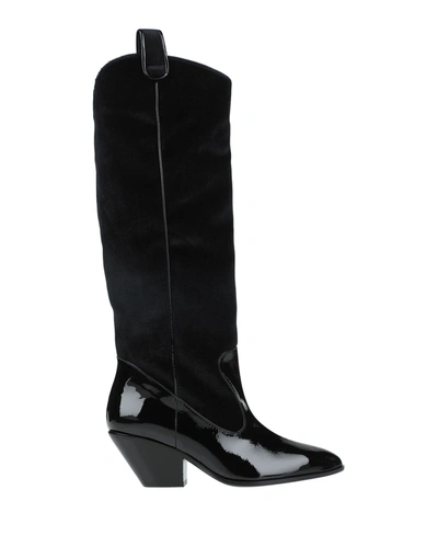 Shop Giuseppe Zanotti Woman Boot Black Size 5 Leather, Textile Fibers
