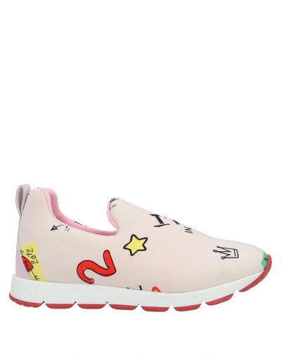 Shop Dolce & Gabbana Woman Sneakers Light Pink Size 13c Lycra, Calfskin