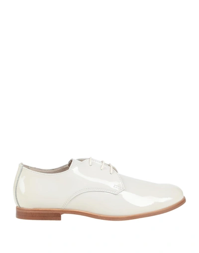 Shop Oca-loca Lace-up Shoes In Ivory