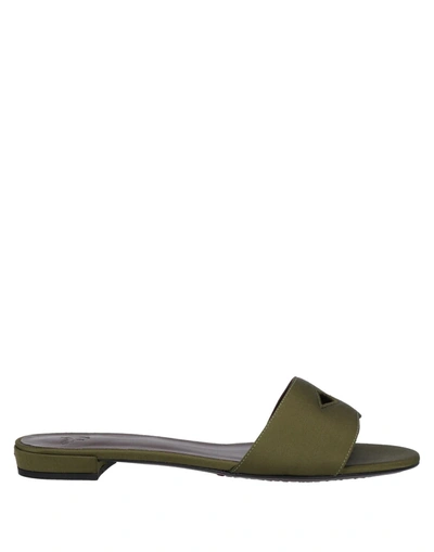 Shop Bougeotte Sandals In Military Green