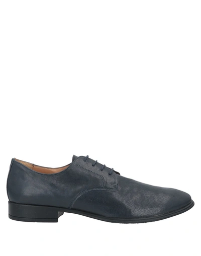 Shop Soldini Lace-up Shoes In Dark Blue