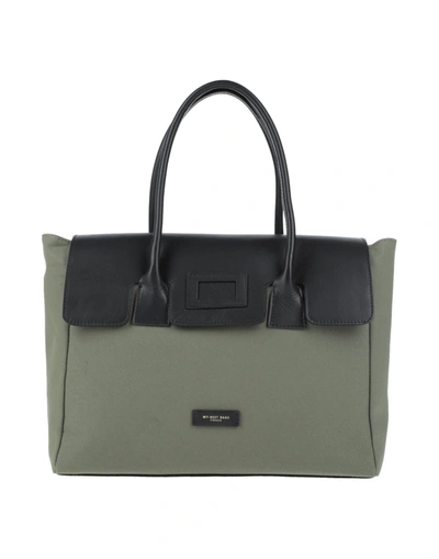 Shop My-best Bags Woman Handbag Military Green Size - Soft Leather, Textile Fibers