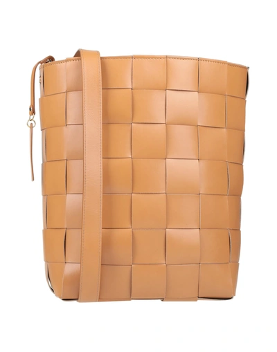 Shop My-best Bags Woman Cross-body Bag Camel Size - Soft Leather In Beige
