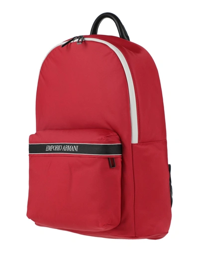 Shop Emporio Armani Backpacks In Red