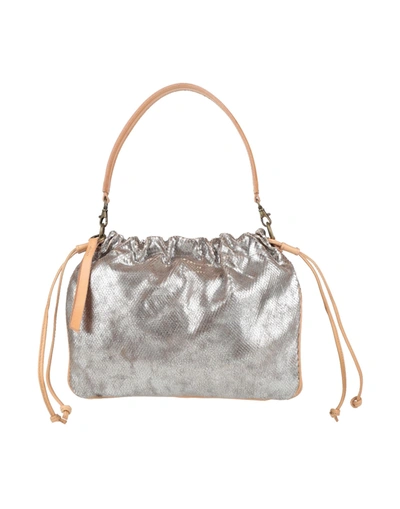 Shop Corsia Woman Handbag Platinum Size - Soft Leather In Grey