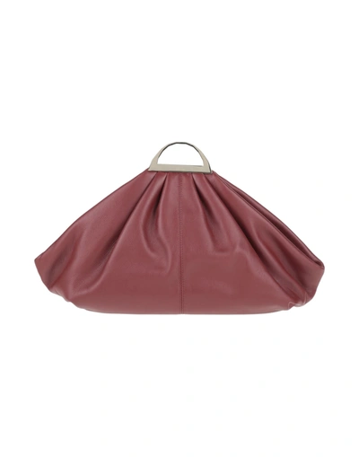 Shop The Volon Woman Handbag Burgundy Size - Bovine Leather In Red