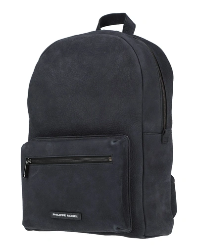 Shop Philippe Model Backpacks In Dark Blue
