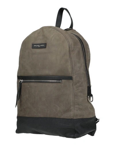 Shop Philippe Model Backpacks In Military Green