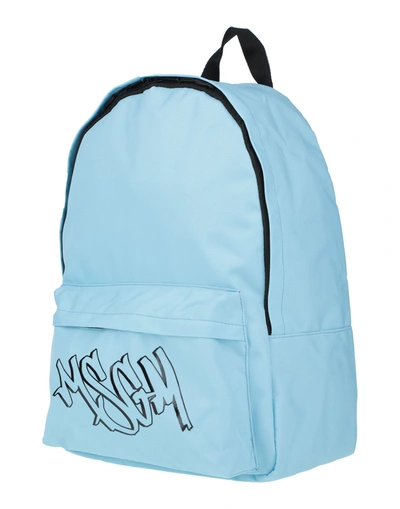 Shop Msgm Backpacks In Sky Blue