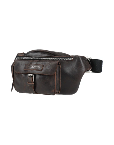 Shop Philippe Model Bum Bags In Dark Brown