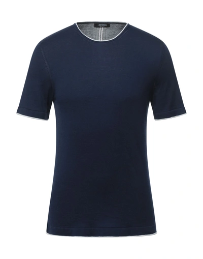 Shop +39 Masq Man Sweater Midnight Blue Size 3xl Cotton