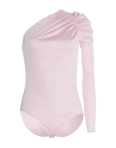 Shop Alexandre Vauthier Woman Bodysuit Pink Size 8 Polyester, Elastane