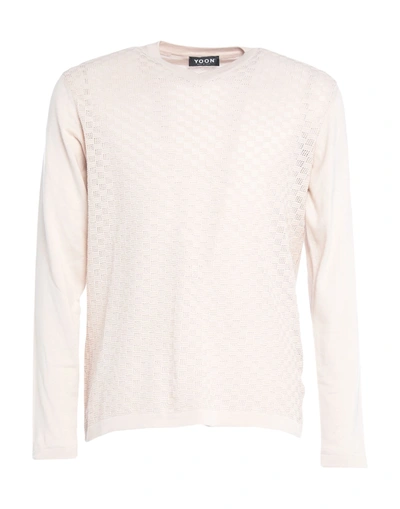 Shop Yoon Man Sweater Beige Size 44 Cotton